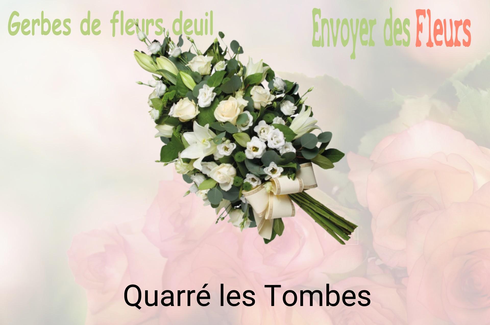Gerbe de fleurs de deuil livrée à Quarré-les-Tombes